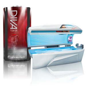 Diva Tower Tanning Bed and a Ergoline Passion 40.3 tanning bed