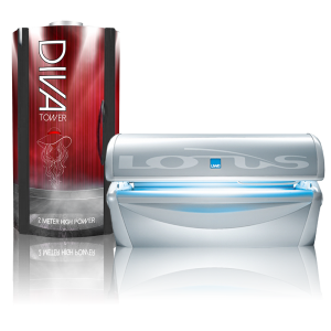 Diva Tower Stand up tanning and UWE lotus tanning bed